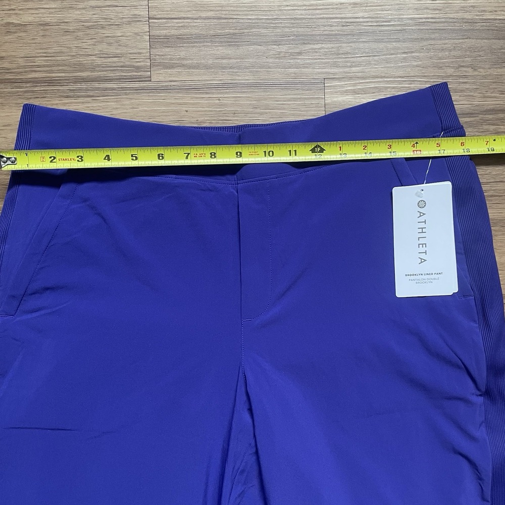 Athleta Pants Brooklyn Lined Tapered Mid Rise Jogger Pant Noble Blue NEW 14T - Picture 7 of 12